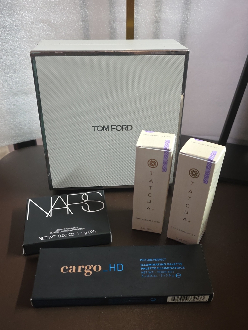 Tom Ford Beauty Gift Set, 2 Tatcha Serum Sticks, Nars Shadows Cargo Face Powders